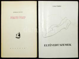 2 db verses kötet, Orbán Ottó: Fekete ünnep. Budapest 1960. Magvető. Lövei Sándor: Eltévedt szemek. Dedikált!