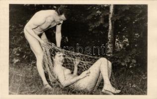 Humorous, erotic photo postcard