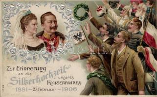 Silver wedding of Wilhelm II and Augusta Victoria, propaganda, Emb. litho (pinhole)