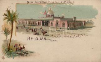 Helwan thermal sulphur-baths, litho (small tear)