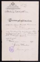 1899-1907 2 db katonai kinevezési és fizetés megállapító okmány