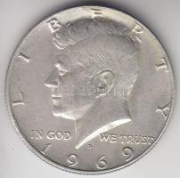 Amerikai Egyesült Államok 1969D. 1/2$ Ag "Kennedy" T:2 USA 1969D. 1/2 Dollar Ag "Kennedy" C:XF