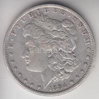 Amerikai Egyesült Államok 1884. 1$ Ag "Morgan" T:2- USA 1884. "Morgan" Dollar Ag C:VF