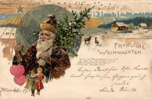 St Nicholas, Christmas, litho (fa)