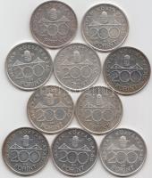 1992. 200Ft Ag "MNB" (10x) T:2