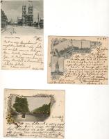 1898-1900 3 db szép London lap