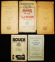 1920-1926 5db klf térkép: Anningergebiet, Pharus Plan Berlin, Rouen, Paris, Corbeil