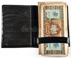 60db vegyes bankjegy, pengők és forintok papírdobozban és bőrtokban T:vegyes
