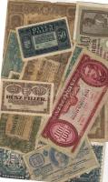 Korona-Pengő-Fillér + D.Reich + egyéb külföldi tétel jobbakkal, 110 db bankjegy T:I,II,III,IV