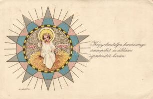 Christmas, Pax vobis, litho s: K. Sávely (EK)