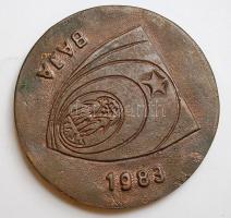 1983. "Andológiai Vándorgyűlés Baja" nagyalakú bronz plakett T:2