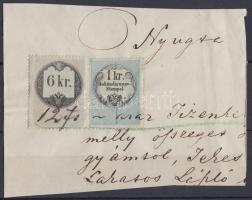 Nyugta-darab okmánybélyeg + Hirdetménybélyeg vegyes felhasználással