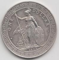 Nagy-Britannia 1908. 1$ Ag "Álló Britannia" (26.88g/0.900) T:2 Great Britain 1908. Trade Dollar Ag "Britannia standing" (26.88g/0.900) C:XF