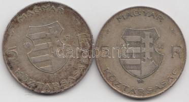 1947. 5Ft Ag "Kossuth" (2x) T:2-