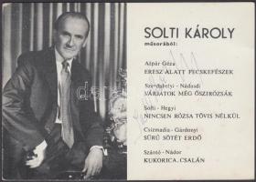 Solti Károly aláírt fotója, 11×15 cm