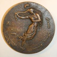 1975. "Diana-Ad Areta" nagyalakú bronz plakett, Szign:Varga Nándor Lajos T:2