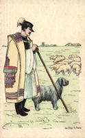 Hortobágyi juhász, folklór / Hungarian folklore, shepherd from Hortobágy, s: Szilágyi G. Ilona