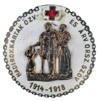 1918. "Hadirokkantak, Özvegyek és Árvák Országos Szövetsége 1914-1918" zománcozott Br gomblyukjelvény T:2- Hungary 1918. "Association of Invalid Servicemen, Widows and Orphans 1914-1918" enamelled Br button-badge C:VF