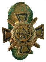 ~1940. "Tűzkereszt I. fokozata" kis gomblyukjelvénye T:2 Hungary ~1940. Miniature of "Hungarian Fire Cross 1st class" C:XF