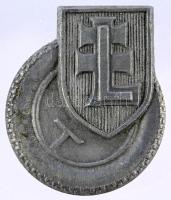 ~1940. "Gyorslevente jelvény" szürkefém gomblyukjelvény T:2 Hungary ~1940. "Levente qualification badge for motorised troops" grey metal button-badge T:XF