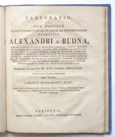 Oratio Funebris... Sacrae Romanae Ecclesiae Presbyteri Cardinalis Principis Alexandri a Rudna et Div...