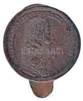 1938. "Felvidéki Emlékérem - II. Rákóczi Ferenc" Br miniatűrje gomblyukjelvényként, szign: Boczán Károly T:2 Hungary 1938. Miniature of "Commemorative Medal for the Liberation of Upper Hungary" Br as button-badge, sign.: Boczán Károly C:XF