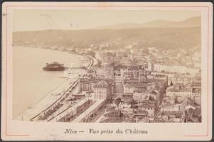 Nice-Vue prise du Chateau, keményhátú fénykép, háta sérült, 10×16 cm
