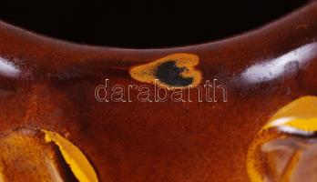 Lampart zománcozott fém padlóváza, apró zománc hiba a peremen, m:49 cm