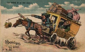 'Így haladj át az élet útján' újév, humor / New Year, humour (fa)