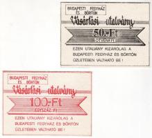 Börtönpénzek Budapest 50Ft + 100Ft T:I