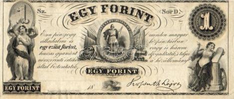 Philadelphia 18.. "Kossuth-bankó" emigrációs kiadás 1Ft T:I