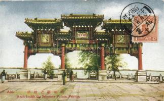 Peking, Beijing; Arch Inside, Summer Palace (small tear)