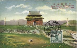 Peking, Beijing; Stone Archway leading to the Thirteen Mausoleums (EK)