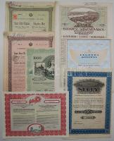 1876-1995. 7 db klf értékpapír