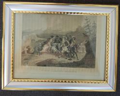 Rézkarc üvegezett keretben: Kaiser Albrecht halála