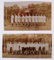 1912 Wiener Neustadt football mérközés 2 fotó névleírásokkal /  1912 Austrian football team Wiener Neustadt photo 17x10 cm