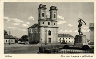 Kisbér, Római katolikus templom, plébánia, szobor (EK)