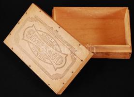 Régi Kugler Henrik Gerbeaud fa dobozka /
Vintage Gerbeaud wooden box, 16x10x5cm