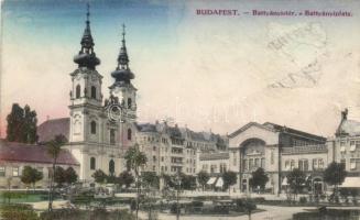 Budapest I. Batthyány tér, Szent Anna-plébánia és Vásárcsarnok (ragasztónyom / gluemark)