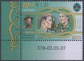 Europa CEPT: Cserkészet ívsarki bélyeg, Europe CEPT: Scouting corner stamp