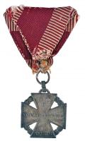 1916. "Károly-Csapatkereszt" cink kitüntetés mellszalaggal T:2 Hungary 1916. "Karl Troop Cross" zinc decoration with ribbon C:XF
