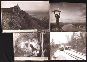 1945-1950 10 db nagyméretű MTI és egyéb hivatalos fotó Magyarországról 30x24 cm