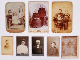 8db keményhátú fotó, klf műtermekből /  Vintage photos