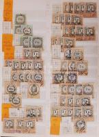 1870-1914 897 db magyar okmánybélyeg 6 berakólapon, dossziéban