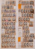 1870-1914 897 db magyar okmánybélyeg 6 berakólapon, dossziéban