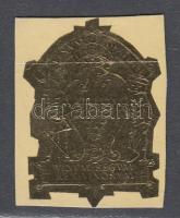 1940 Tokaji bor "A királyok bora, a borok királya", levélzáró, aranyfüst lemez