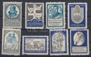 1939 Események, évfordulók, 8db klf levélzáró