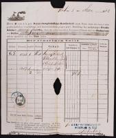 cca 1868 DDSG fuvarlevél / DDSG bill of freight