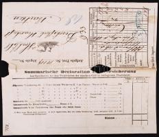 cca 1868 DDSG fuvarlevél / DDSG bill of freight