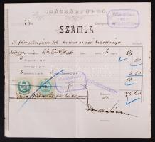 1896 Császárfürdő dekoratív számla